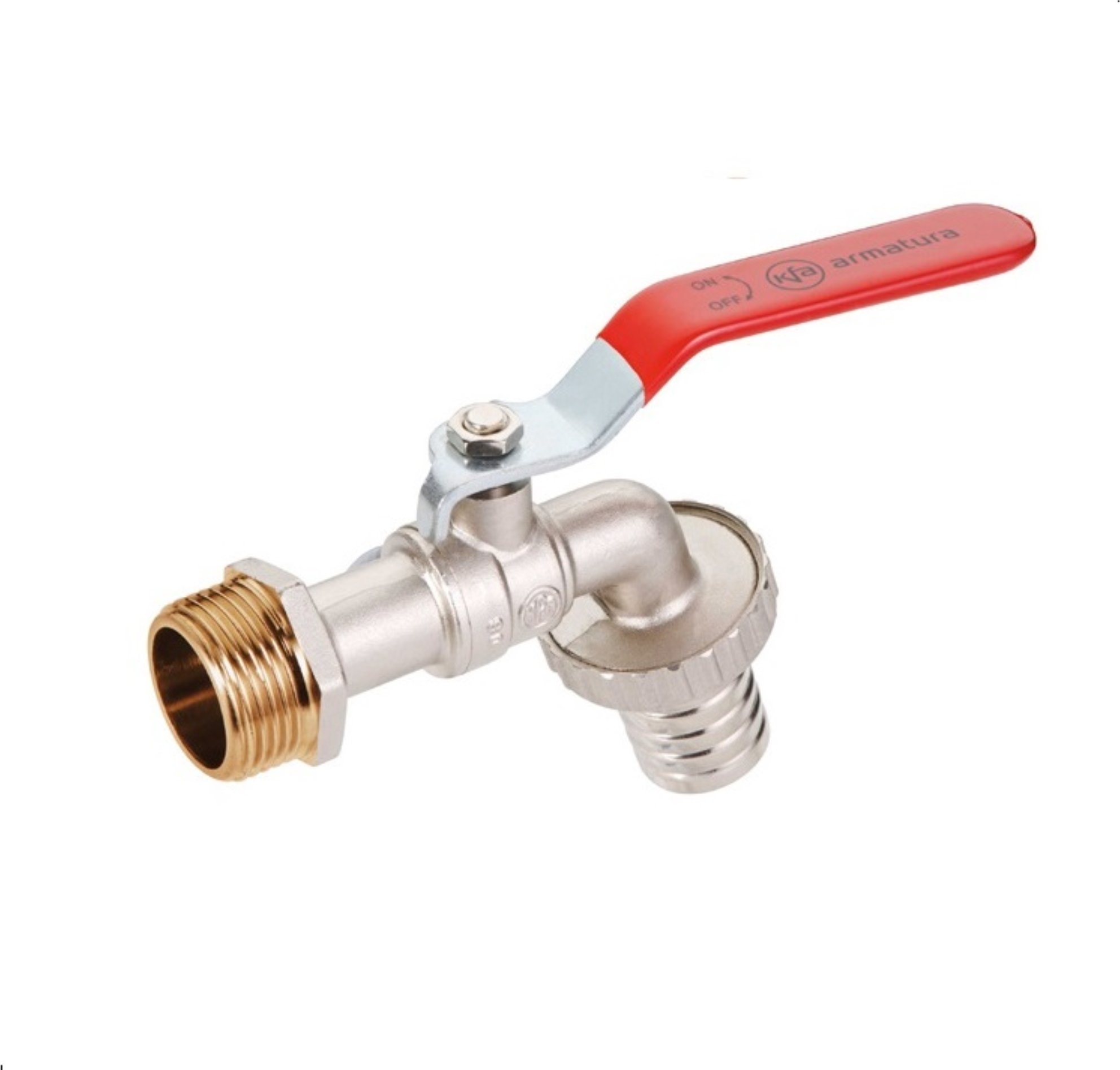 KFA 704-010-20-ZE / KFA / ZAWORY KULOWE DO WODY / CZERPALNY Z RĄCZKĄ, ZŁĄCZKĄ 3/4" I SZYBKOZŁĄCZKĄ