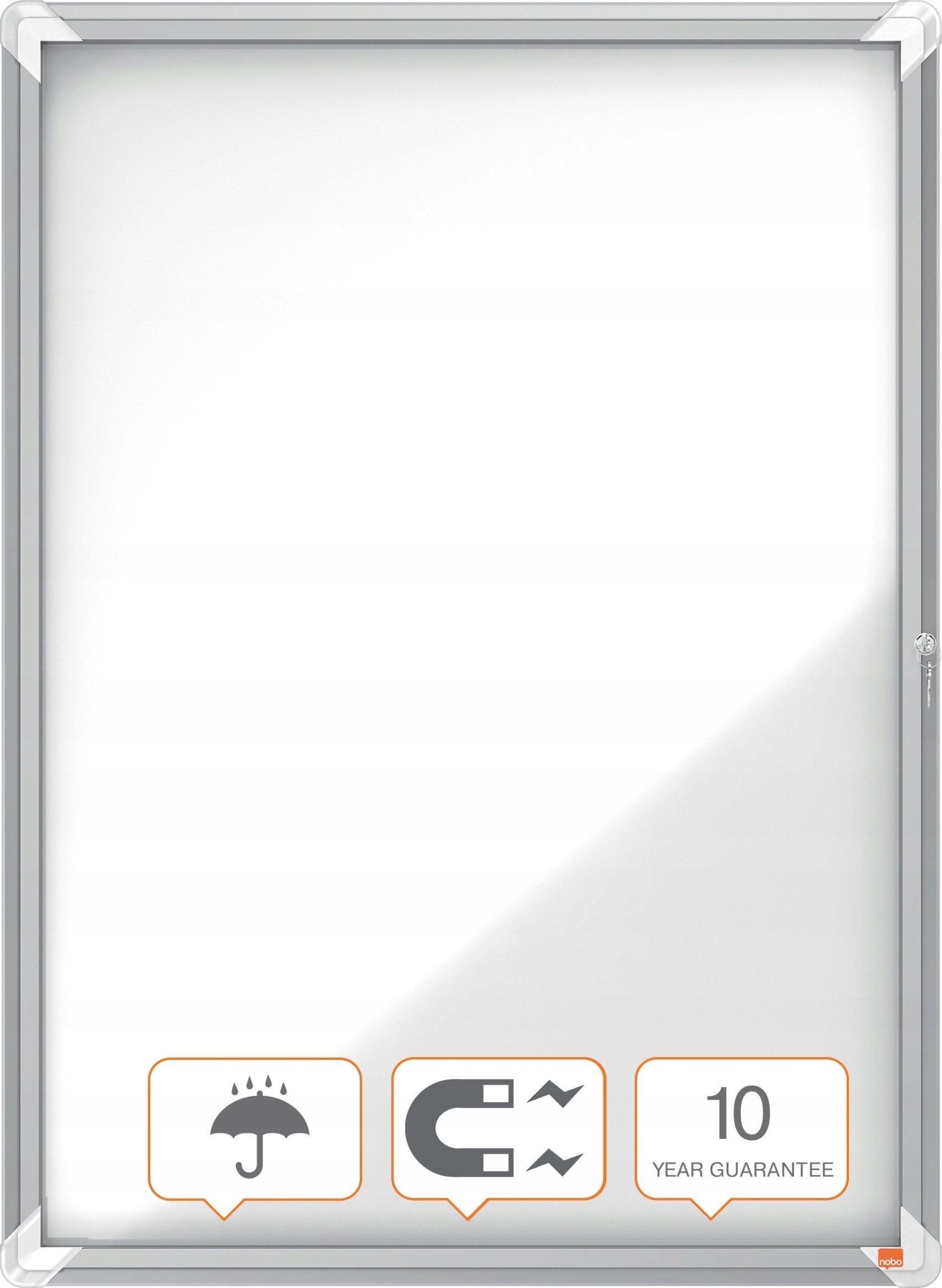 Nobo Gablota oszkl zewn magnet Nobo 9xA4bia�a