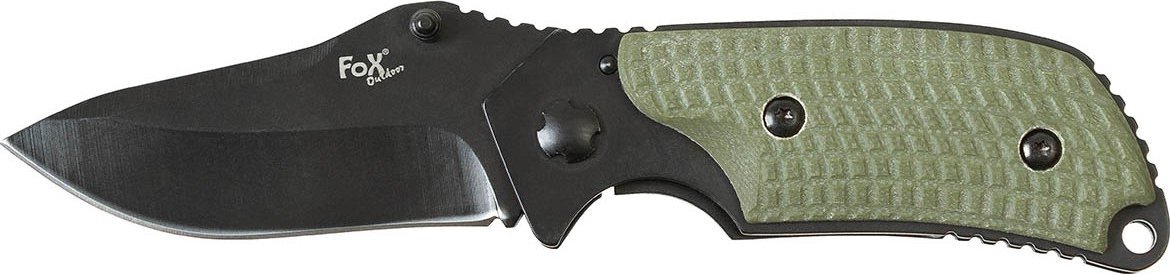 Fox NÓŻ SKŁADANY JEDNORĘCZNY RĘKOJEŚĆ MICARTA CZARNY