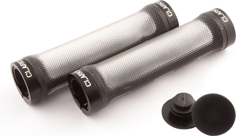 Clarks Chwyty kierownicy CLARK'S CLO-309T LOCK-ON 130mm czarno-przeźroczyste klamry aluminiowe