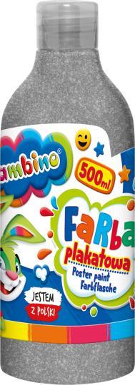 Bambino Farby plakatowe w butelce 500ml Bambino srebrna