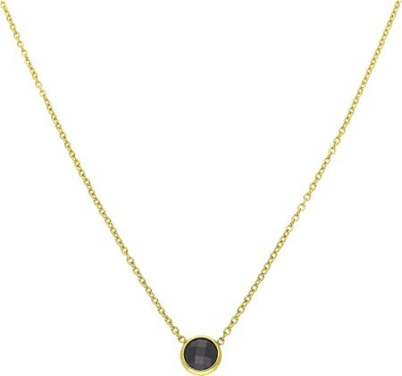 OTIEN Naszyjnik złoty czarne oczko stal chirurgiczna