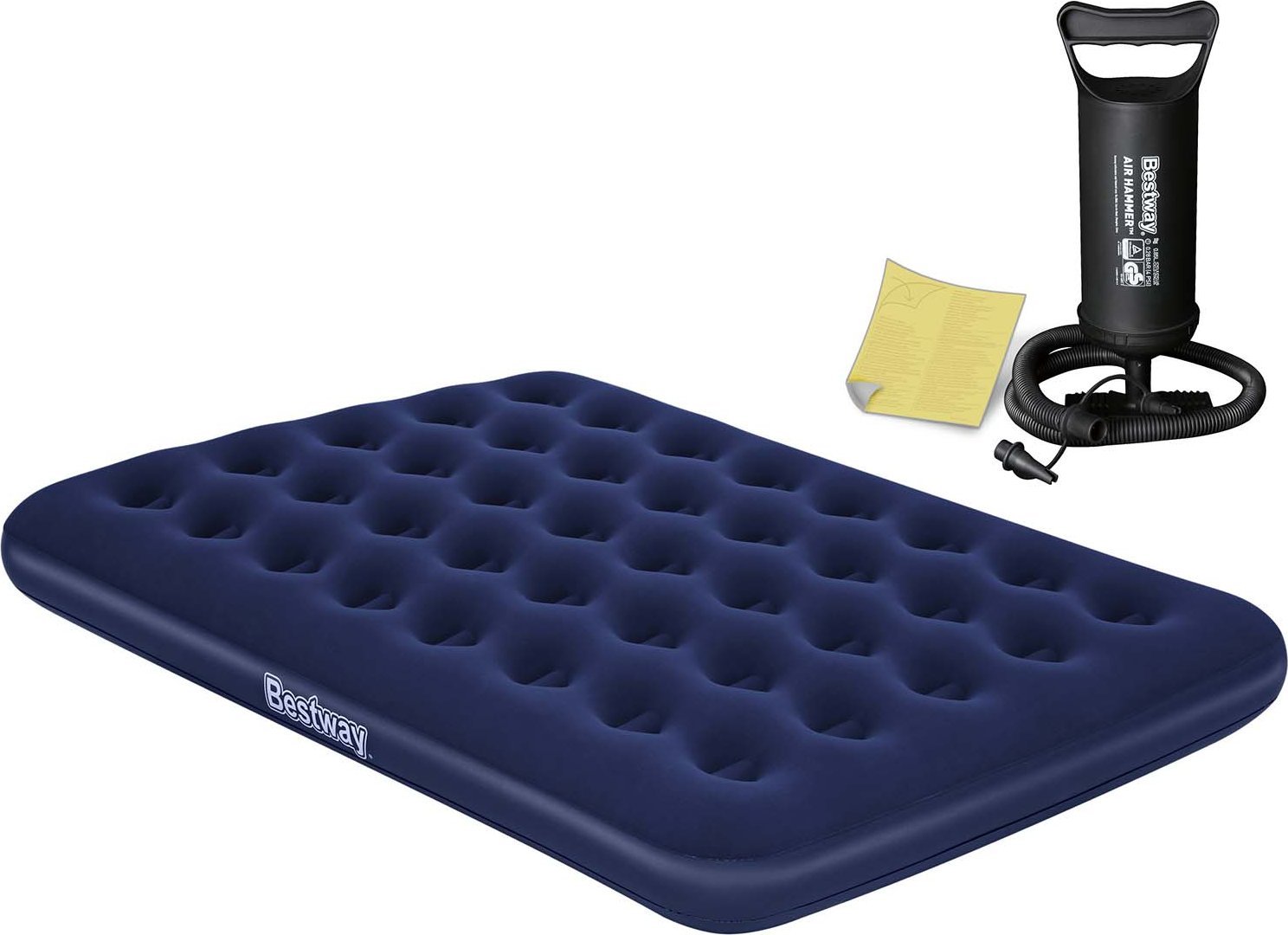 Bestway Materac dmuchany 191x137x22 cm + Pompka