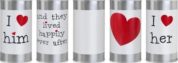 Party Deco Puszki weselne, DIY, 14x7 cm, 5 szt. uniwersalny