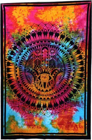 vidaXL Bawełniana narzuta - Hamsa