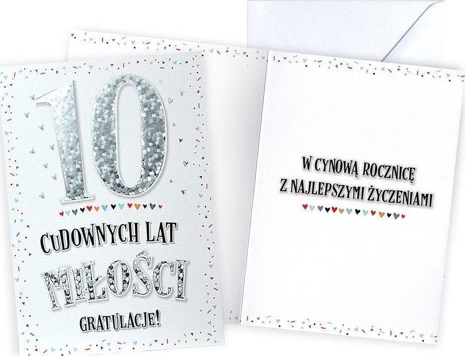 KUKARTKA KARNET V 10 ROCZNICA SLUBU V-079