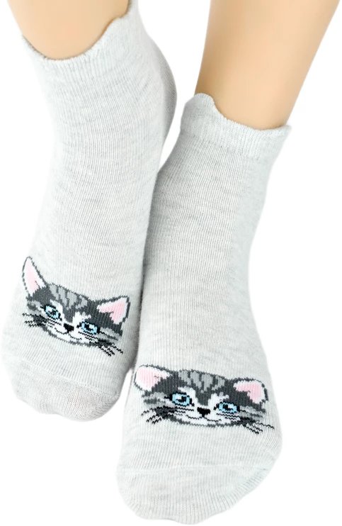 Skarpety bawełniane z silikonowym ABS EUR 27-30 SB009-G-02-B