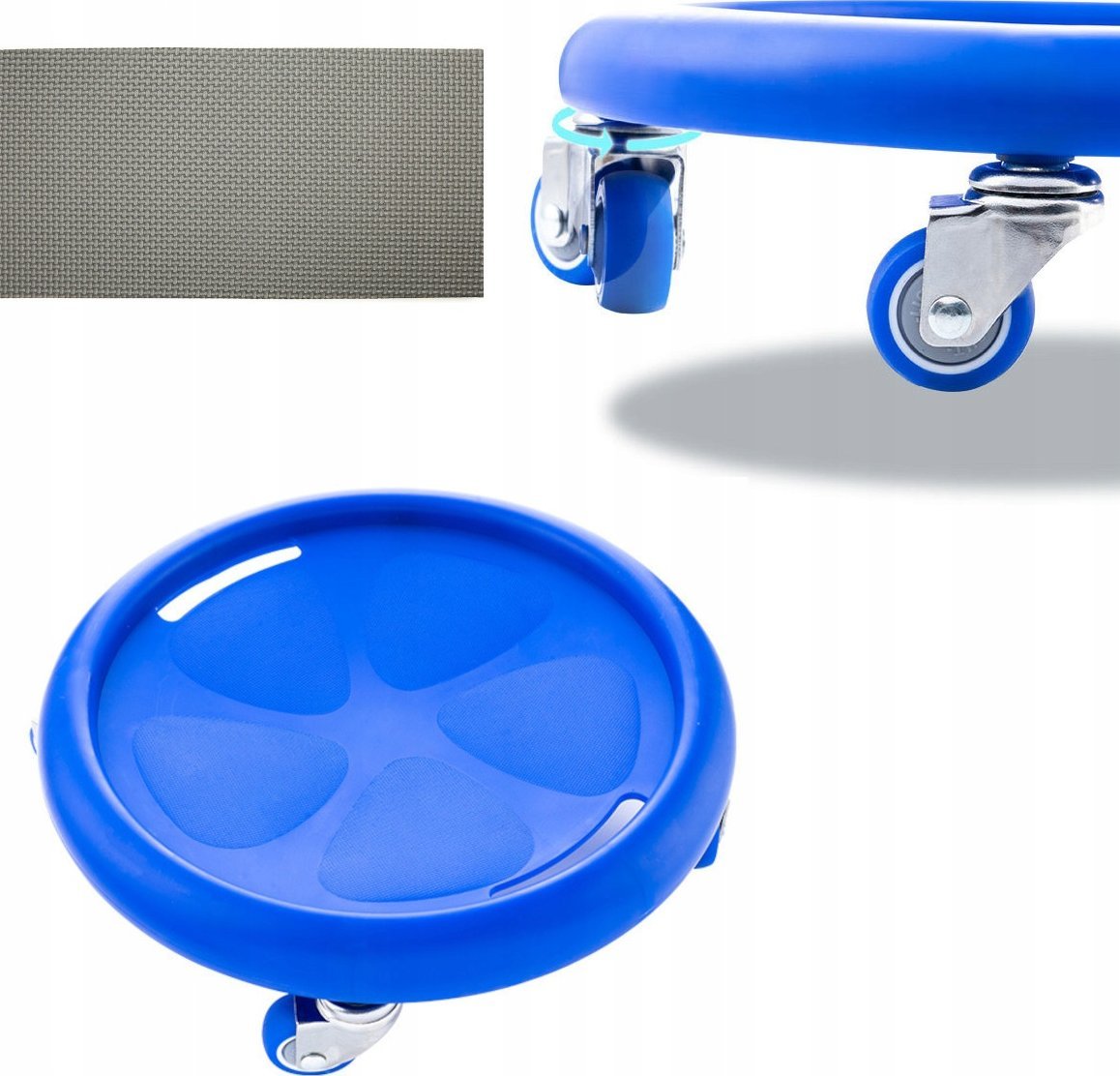 OWL-TECH PLATFORMA WÓZEK NA KÓŁKACH KÓŁKO DO ĆWICZEŃ MIĘŚNI BRZUCHA NÓG + MATA