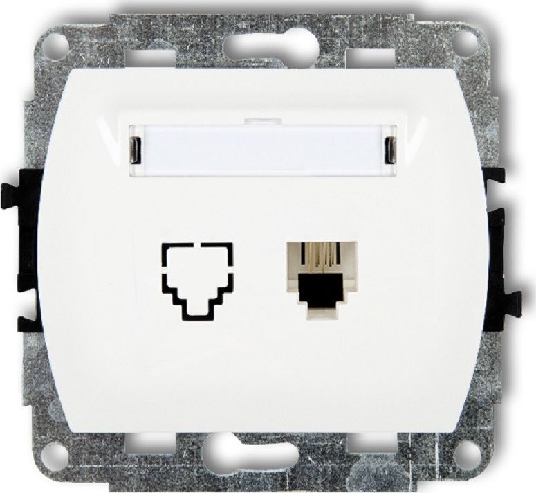 Karlik Trend Moduł Biały Gniazdo Telefoniczne 1X UAE 6 (GT-1)