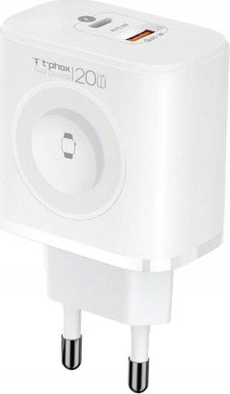 Ładowarka T-Phox ŁAD SIEC T-PHOX T-PP20 GAN iWATCH 3IN1 WHITE