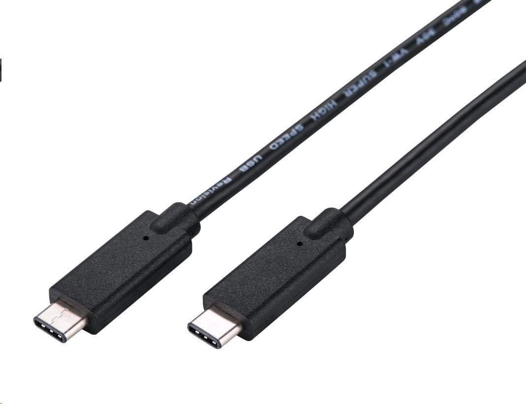 Kabel USB C-Tech C-TECH kabel USB 3.2, Type-C (CM/CM), PD 100W, 20Gbps, 2m, černý