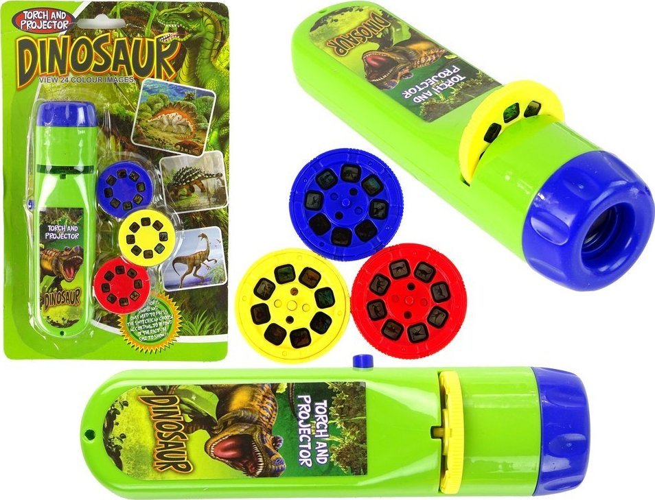 LeanToys Projektor Latarka Dinozaury 24 Slajdy