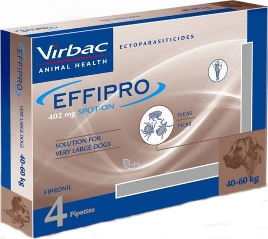 VIRBAC EFFIPRO Spot-On pies XL 40-60 kg (pipeta 4 x 4,02ml)