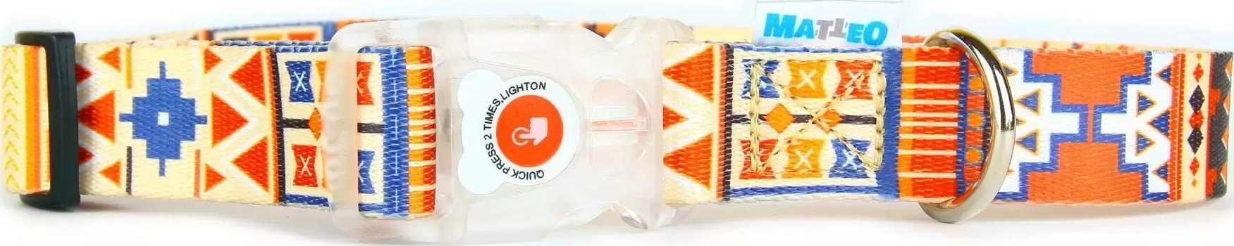 Matteo MATTEO OBROŻA Z KLAMRĄ LED BOHO 25mm/38-65cm