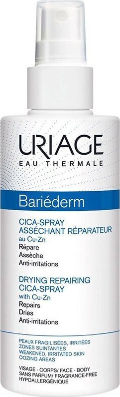 Uriage Bariederm Cica-Spray osuszająco-regenerujący spray do skóry podrażnionej 100 ml