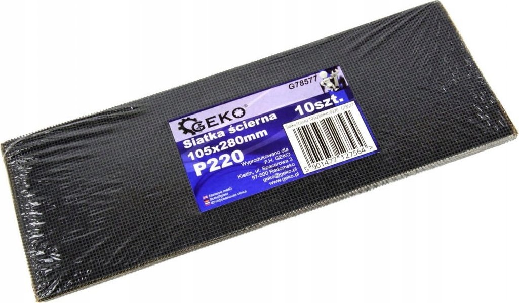 Geko Siatka ścierna 105x280mm P220 (10/1000)