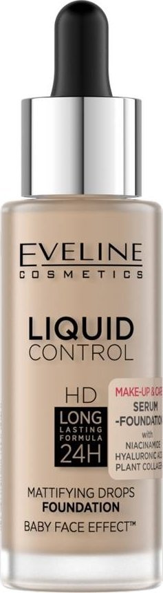Eveline Eveline Liquid Control HD Podkład do twarzy z dropperem nr 035 Natural Beige 32ml