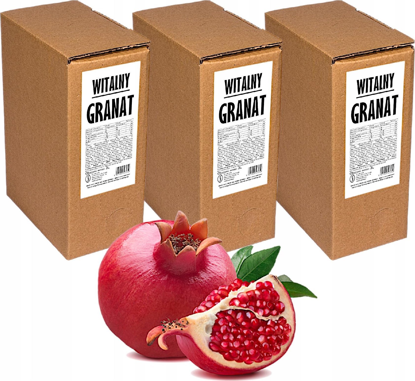 Sadvit GRANAT sok 100% naturalny dla zdrowia 3x3L NFC