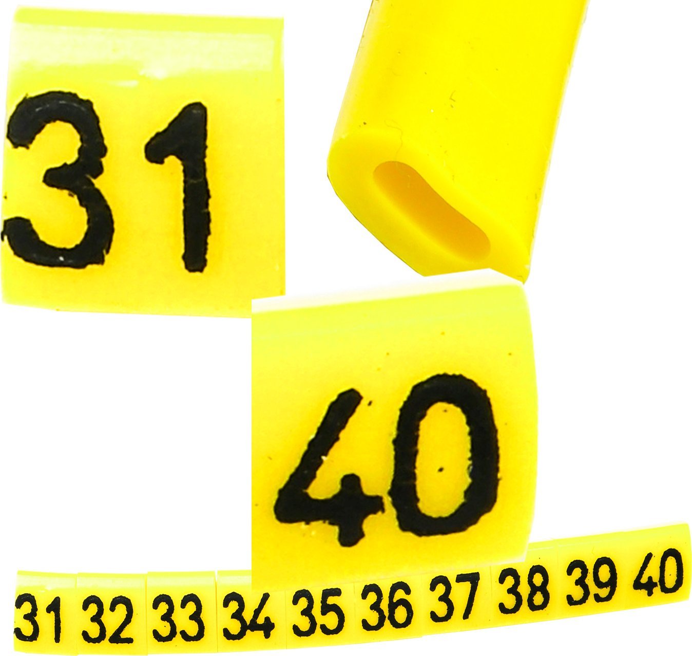 Ergom Oznacznik przewodów OZ-0 31-40 żółte 100szt