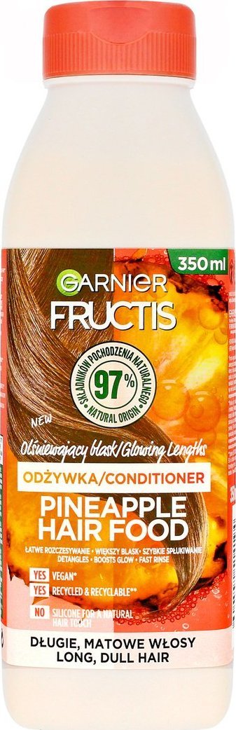 Fructis Hair Food Pineapple Odżywka olśniewający blask do włosów długich i matowych 350ml