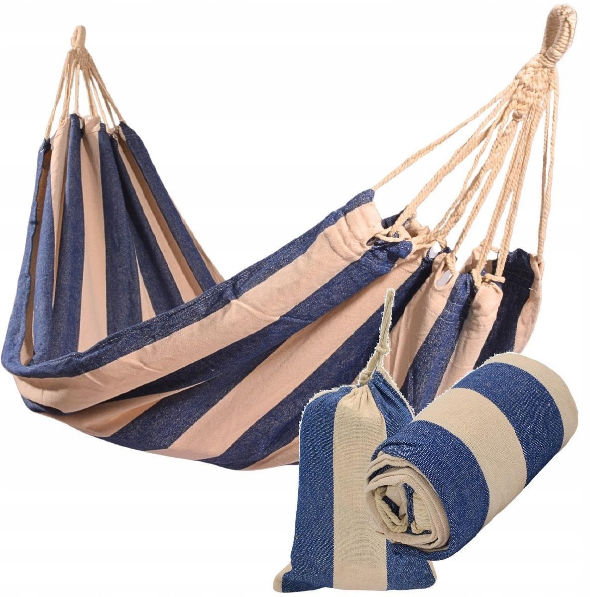 HAMAK OGRODOWY 1 OSOBOWY 200x100CM Z POKROWCEM 1064024