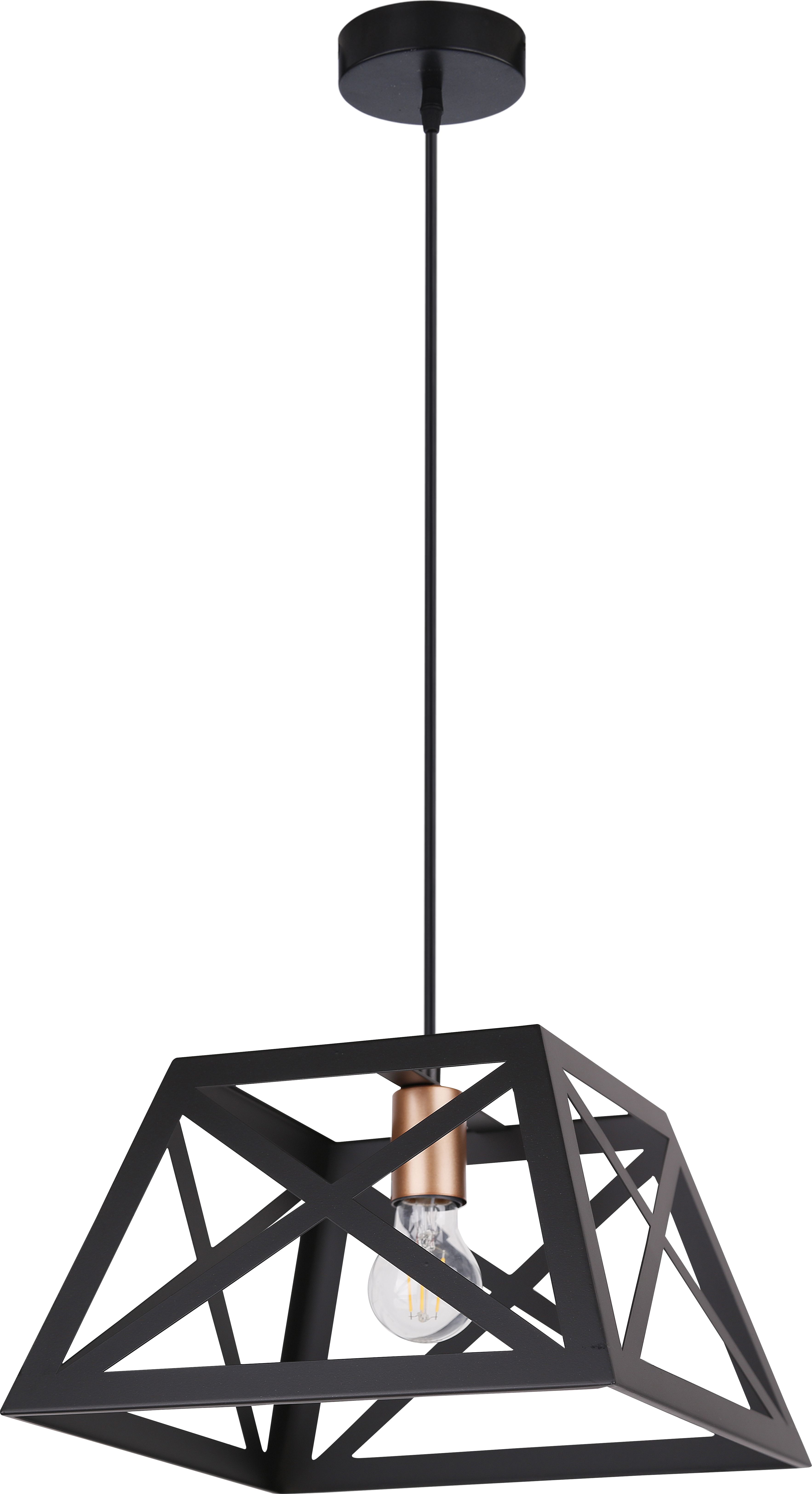 Lampa wisząca Candellux Industrialna lampa sufitowa LED Ready czarna Candellux ORIGAMI 31-78520