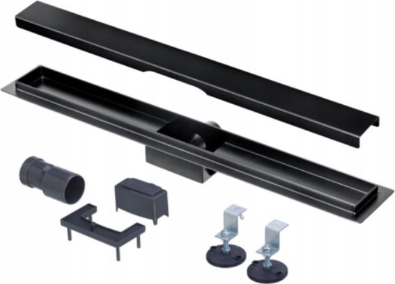 Schlosser Odpływ liniowy PLATINUM 800 Czarny mat