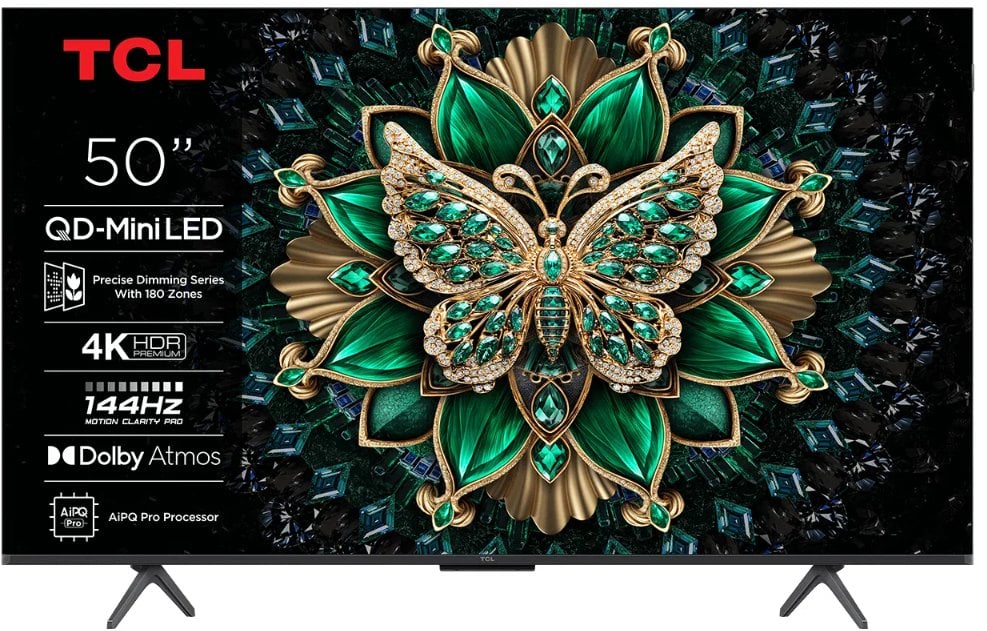 Telewizor TCL 50Q6C Telewizor 127 cm (50") 4K Ultra HD Smart TV Wi-Fi Metaliczny