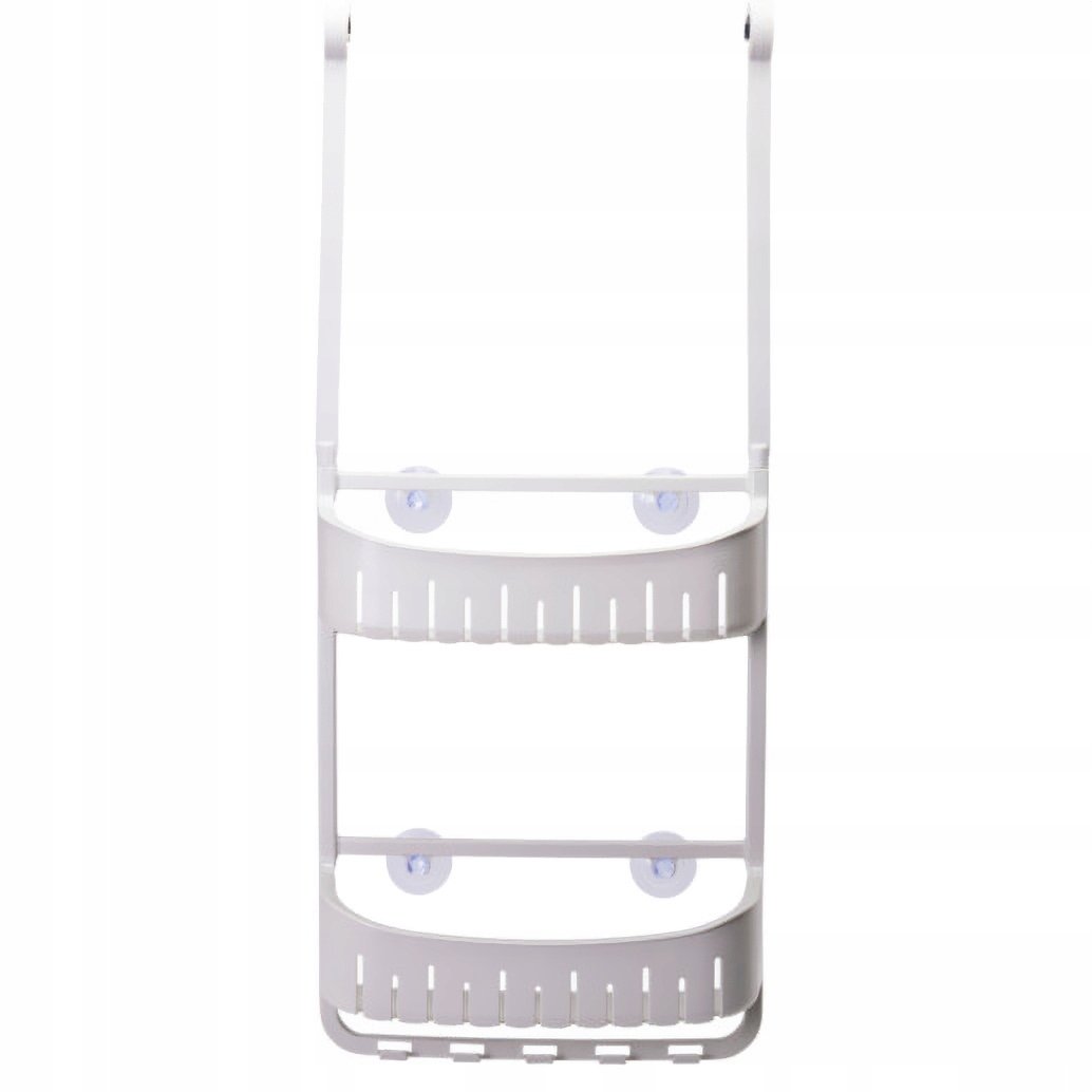 Półka wisząca pod prysznic na przyssawki plastikowa szara 69x29x10 cm