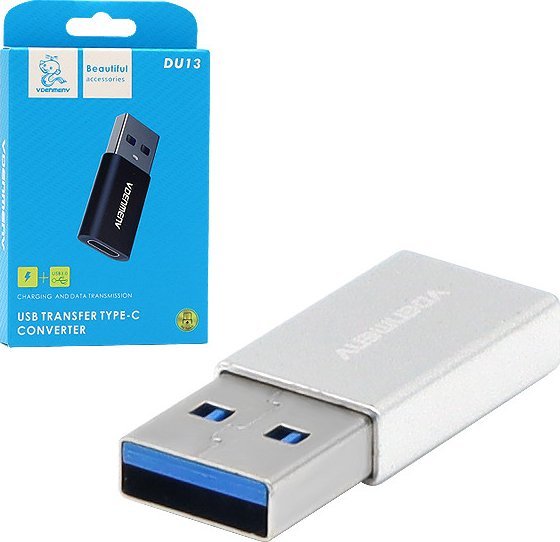 Adapter USB Vega USB-C - USB Srebrny (5904238715215)