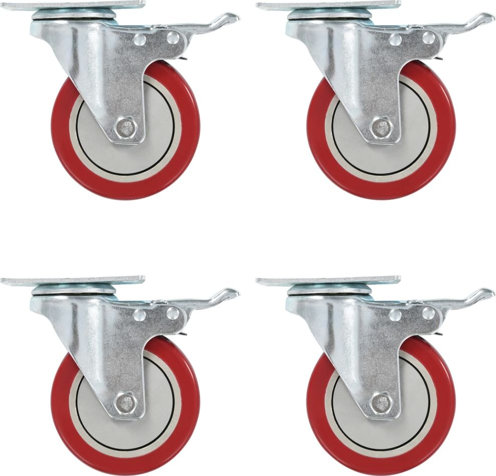 vidaXL 16 kółek skrętnych, 100 mm