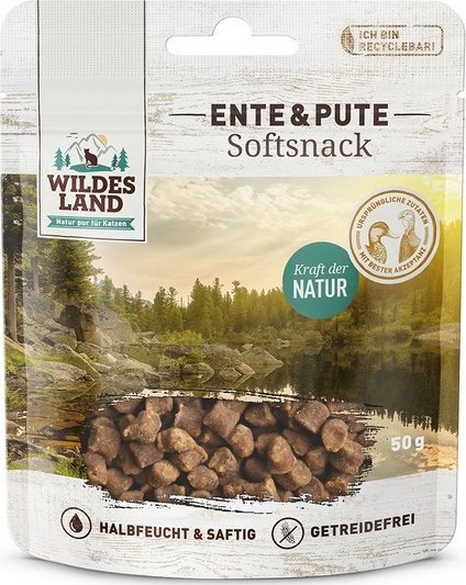 Wildes Land Wildes Land Cat Softsnack Ente & Pute 50g