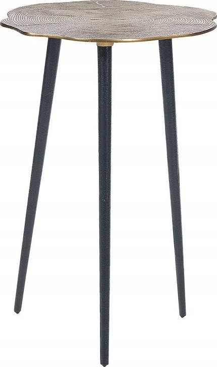 Beliani Stolik pomocniczy metalowy złoty z czarnym MUNNAR