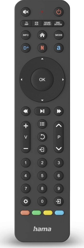 Pilot RTV Hama PILOT UNIWERSALNY 8W1 Netflix, Prime Video, Disney+