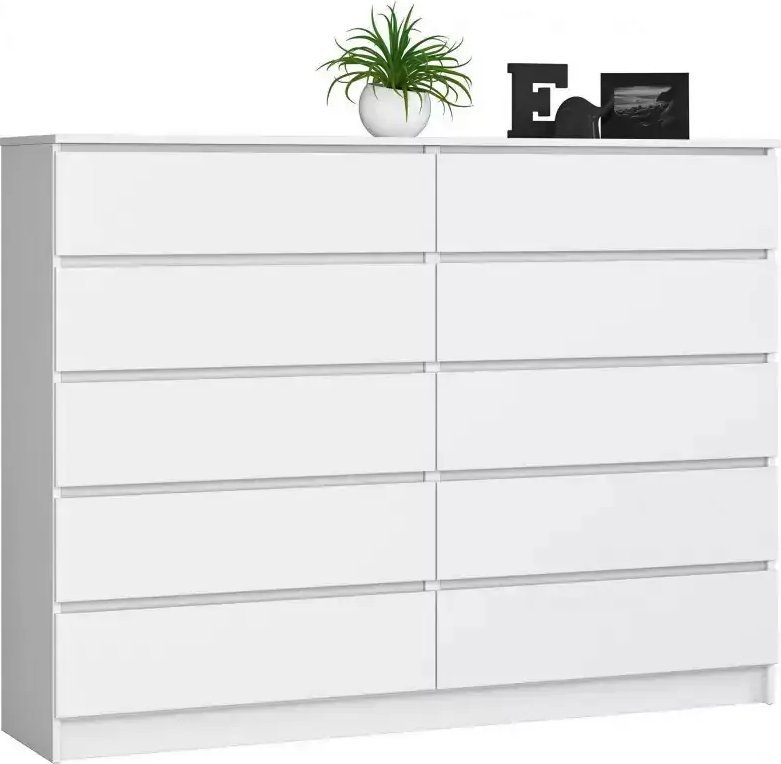 Elior Biała komoda z szufladami - Deos 3X