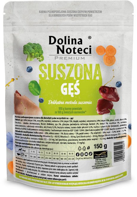 Karma suszona dla psa Dolina Noteci Premium gęś 150 g