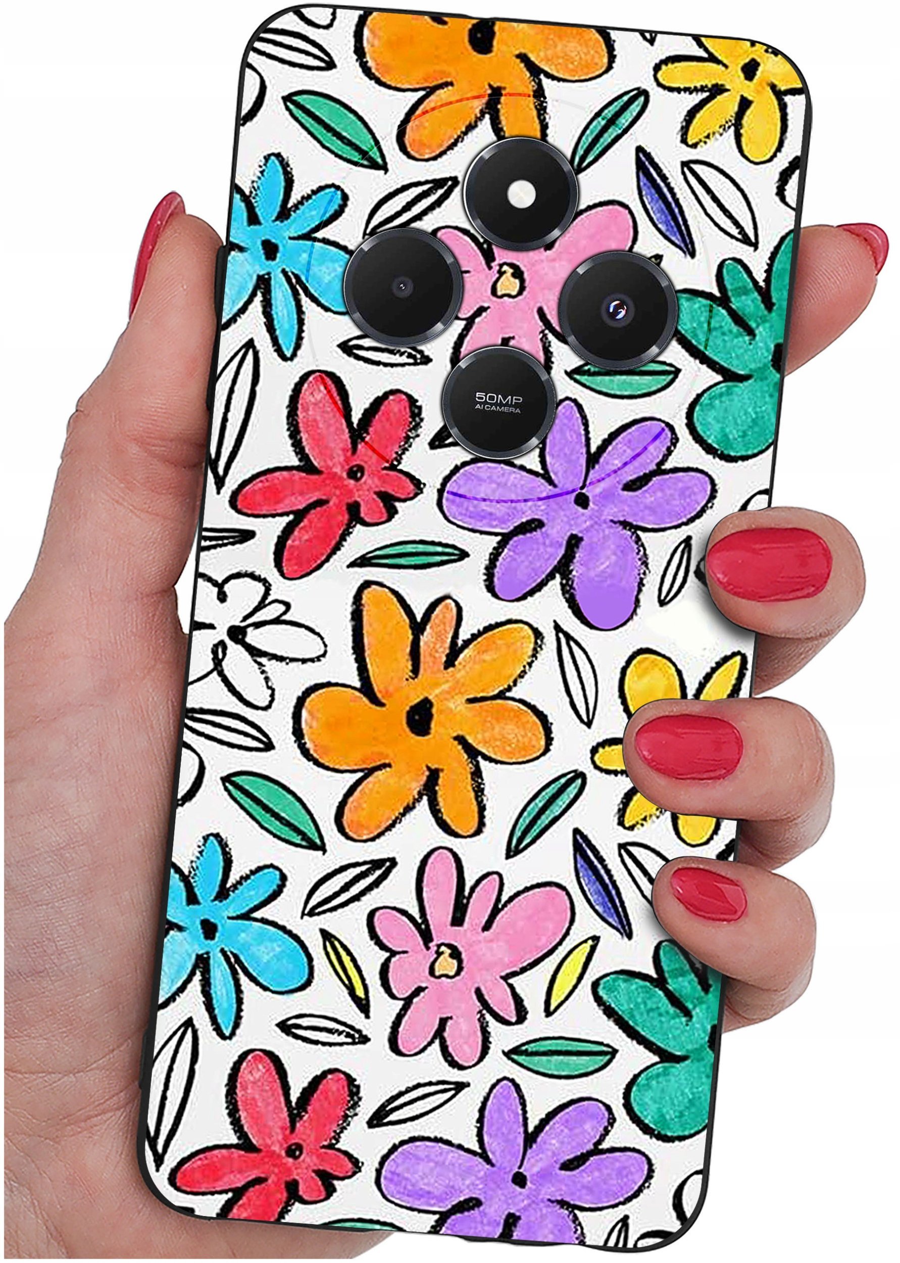 Etui do Xiaomi Redmi 14C WZORY |SILIKONOWE MATT CASE + SZKŁO 9H