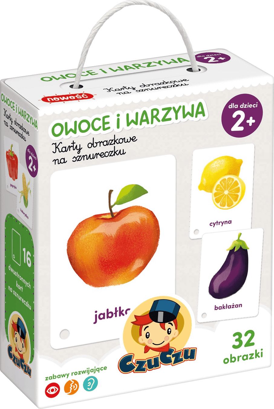 Bright Junior Media CzuCzu Karty Obrazkowe Na Sznurku Owoce i Warzywa