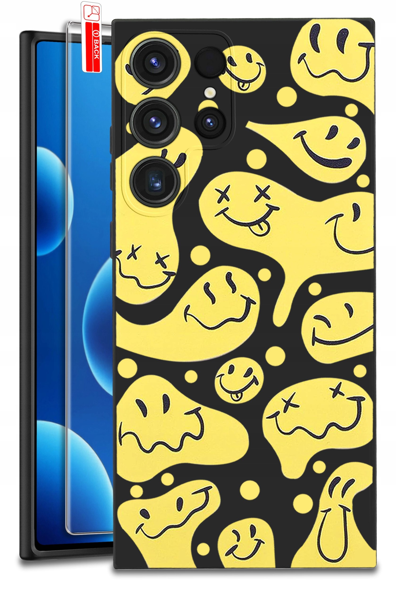 ETUI do Samsung Galaxy S24 Ultra | WZORY | SILIKONOWE MATT CASE + SZKŁO 9H