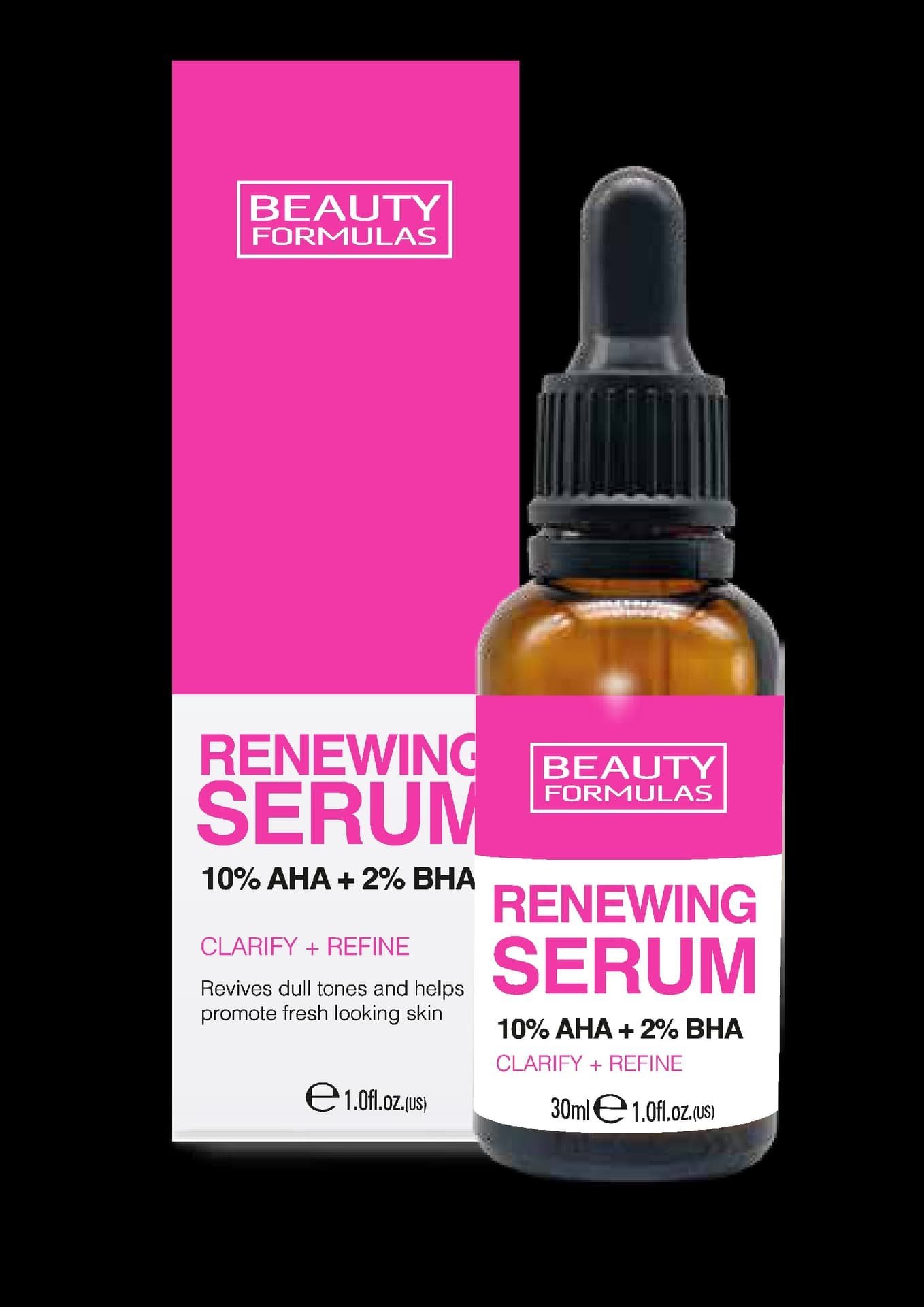 Beauty Formulas BEAUTY F TWARZ Serum 10% AHA+BHA odnawiające 30ml