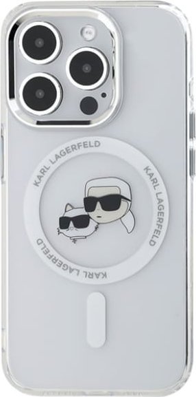Karl Lagerfeld Karl Lagerfeld KLHMP14XHLSKCH iPhone 14 Pro Max 6.7" biały/white hardcase IML Metal Karl&Choupette Head MagSafe