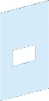 Schneider Electric Prisma Plus G Osłona metalowa z wycięciem do NSX250 300x450mm