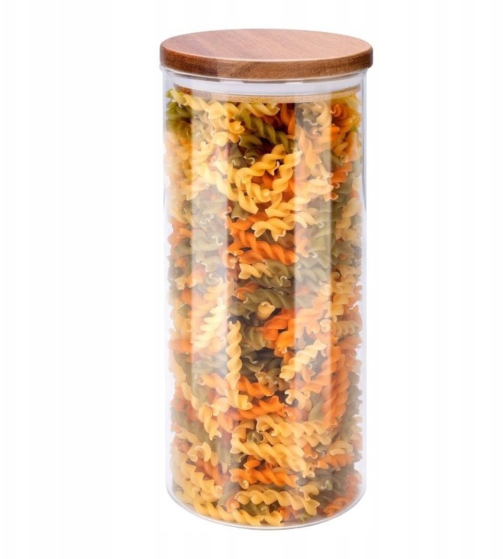 Alpina - Szklany słoik / pojemnik do przechowywania z pokrywką 1250 ml 9,5 x 21 cm
