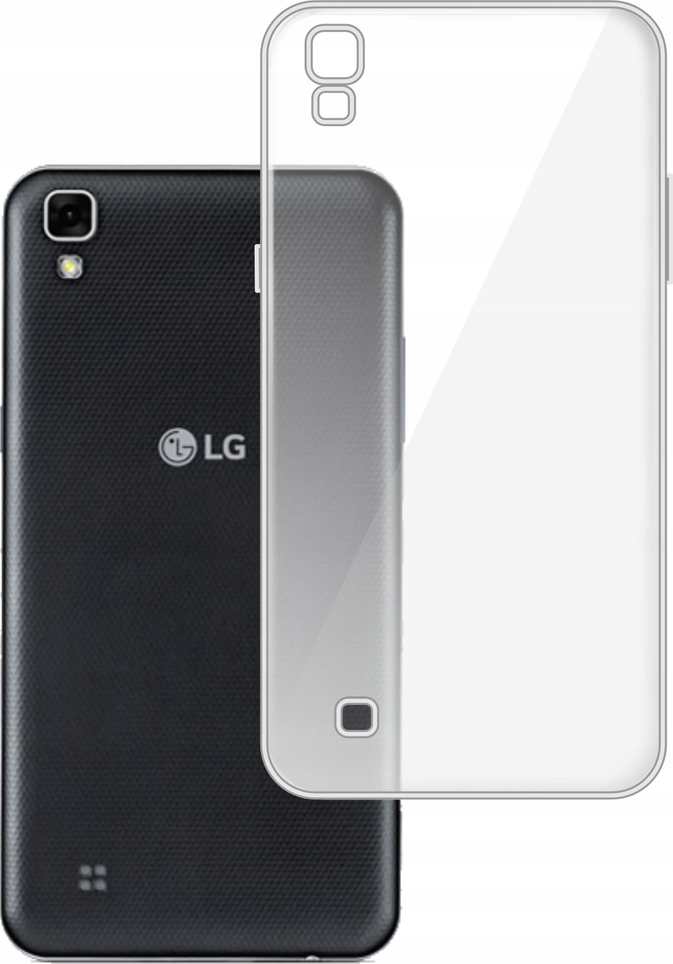 etumi Etui Do Lg X Power Gumowe Slim Clear View Pokrowiec Ochronny / Futerał Obudowa / Ochrona Clear Cover Bezbarwne Slim Case0313