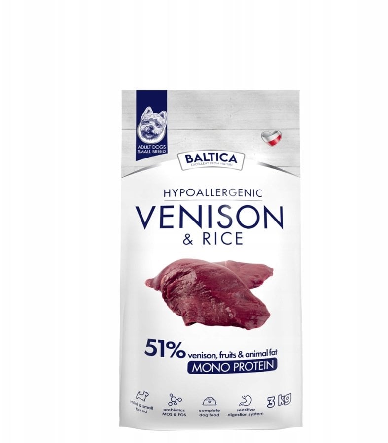 BALTICA NUTRACEUTIC Hypoallergenic Venison & rice M 3kg