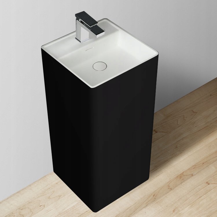 Umywalka EAGO Umywalka wolnostojąca z konglomeratu czarna gat2