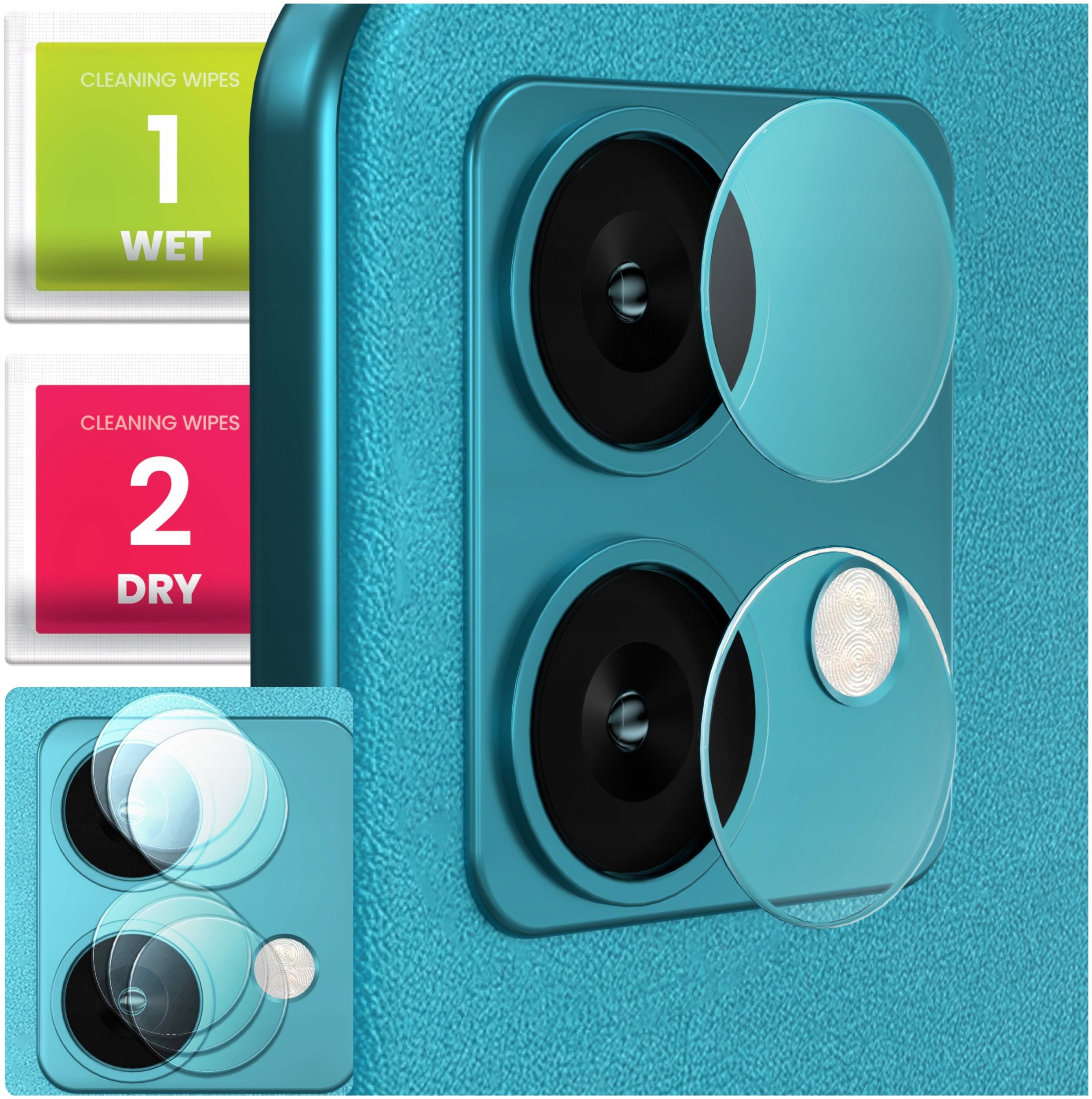 3-PAK Szkło Na Aparat Do Motorola Edge 40 Neo (Hartowane, Ochronne, 9H)