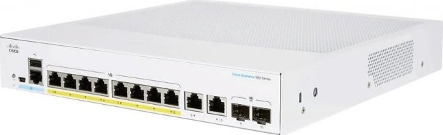 Cisco Cisco switch CBS350-8P-2G, 8xGbE RJ45, 2xGbE RJ45/SFP, fanless, PoE+, 67W - REFRESH