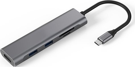 Adapter USB Extra Digital Adapteris USB Type-C - 2 x USB 3.0, HDMI, SD, TF