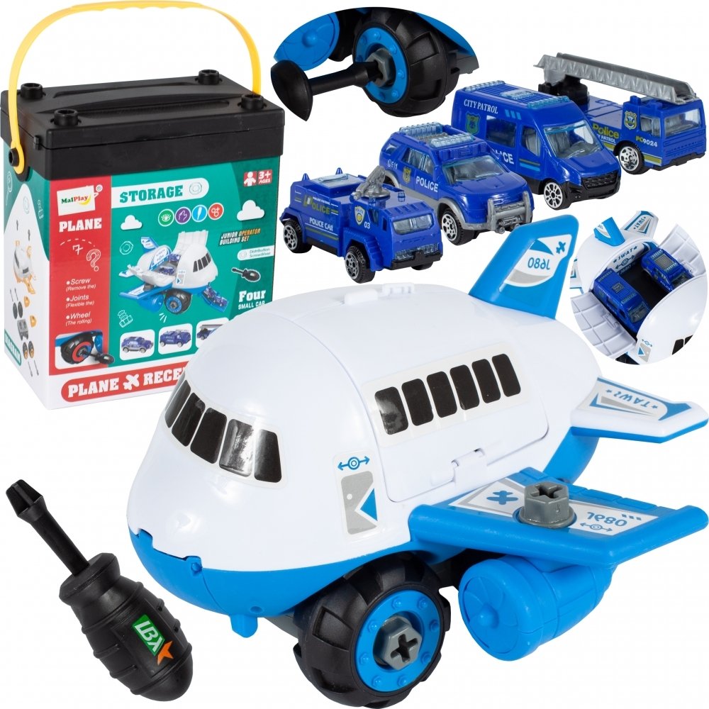 Samolot Do Złożenia+ Pojazdy Policyjne Otwierany